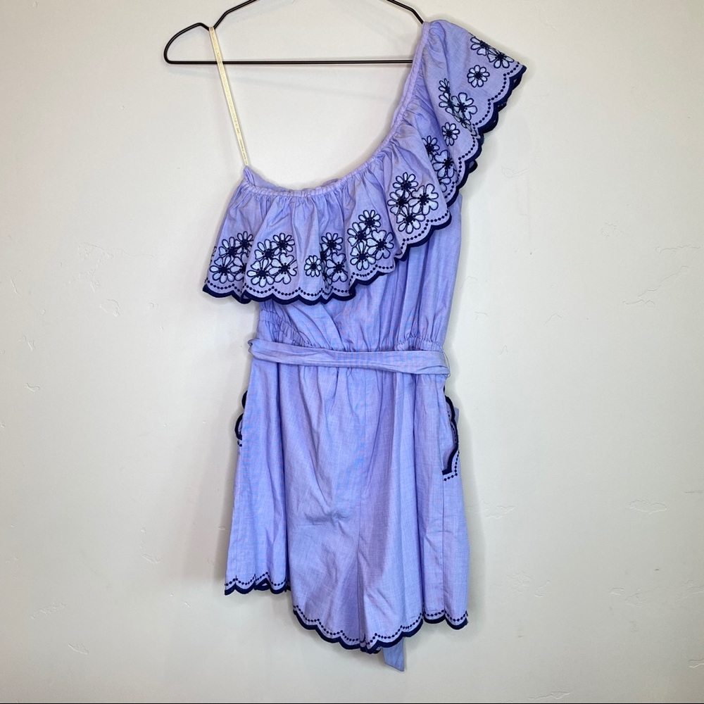 KATE SPADE Daisy Embroidered One Shoulder Romper - Picture 9 of 11